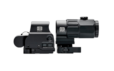EOTECH HHS IX, Holographic Sight and Magnifier, Red DCR Reticle, 68 MOA Outer Reticle with 1 MOA Dot Reticle, Night Vision Compatible, Quick Disconnect Mounts, Switch-to-Side Magnifier Mount, Side Buttons, Includes G45 5X Magnifier, Matte Finish, Black HHS IX