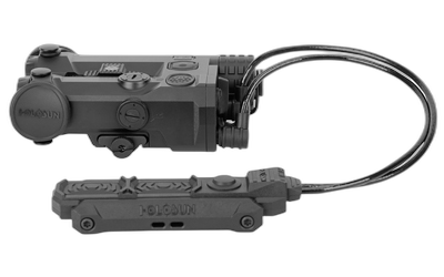 Holosun Technologies IRIS 4, Quad Function, Rifle Illuminator & Laser/Infrared System with White Light, Green Vis/IR Laser, 60mW IR Illuminator, 1,000 Lumen White Light, Fits Picatinny, Remote Triple Activated Button, Anodized Finish, Black IRIS-GR4