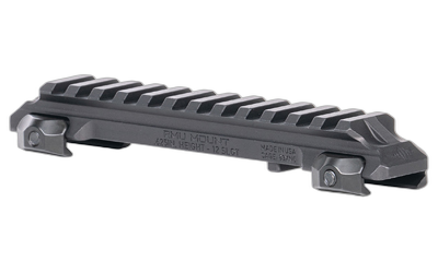 Reptilia RMU Mount/Riser, .625" Height, 12 Slot, Fits 1913 Picatinny Rail, Anodized Finish, Black 100-269